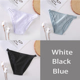 FINETOO 3Pcs/set Women Cotton Panties M-XL Sexy Underpants Hollow Mesh Underwear Low-Rise Panty Sexy Women Brief Female Lingerie