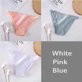 FINETOO 3Pcs/set Women Cotton Panties M-XL Sexy Underpants Hollow Mesh Underwear Low-Rise Panty Sexy Women Brief Female Lingerie