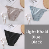 FINETOO 3Pcs/set Women Cotton Panties M-XL Sexy Underpants Hollow Mesh Underwear Low-Rise Panty Sexy Women Brief Female Lingerie