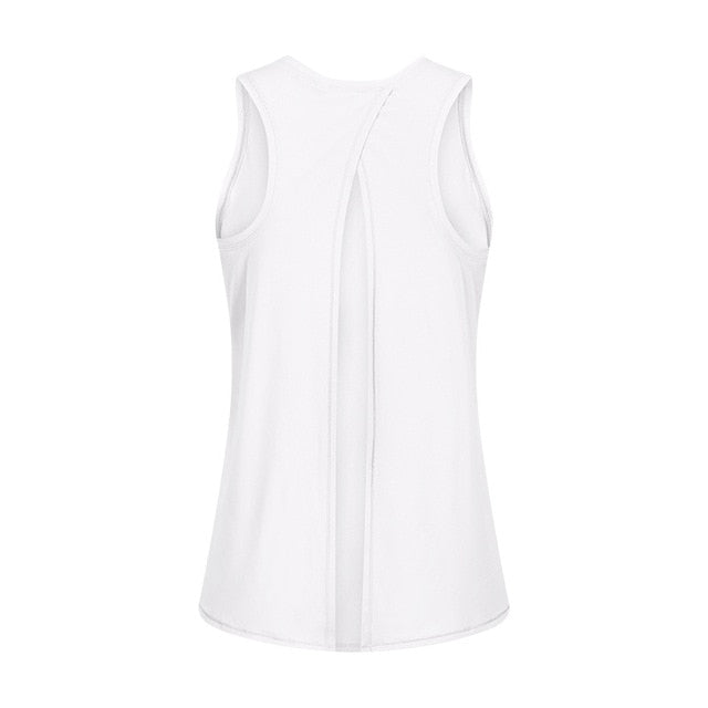 NWT Activewear Naked-Feel Athletic Yoga Vest s Open Back Yoga Tank Tops Stretch Sexy Blouse Sport Fitness Tank Tops Loose Top