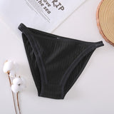 Fashion Summer Women Sexy Briefs Underwear Hollow Breathable Female Underpants Solid Color Intimate Lingerie Woman Panties M-XL