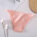 Fashion Summer Women Sexy Briefs Underwear Hollow Breathable Female Underpants Solid Color Intimate Lingerie Woman Panties M-XL