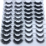 Mink eyelashes 3d mink hair eyelashes 20 pairs long makeup 3d faux nature fake lashes extension false eyelashes Wholesale (20P)