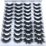 Mink eyelashes 3d mink hair eyelashes 20 pairs long makeup 3d faux nature fake lashes extension false eyelashes Wholesale (20P)