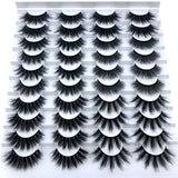 Mink eyelashes 3d mink hair eyelashes 20 pairs long makeup 3d faux nature fake lashes extension false eyelashes Wholesale (20P)