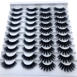 Mink eyelashes 3d mink hair eyelashes 20 pairs long makeup 3d faux nature fake lashes extension false eyelashes Wholesale (20P)