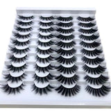 Mink eyelashes 3d mink hair eyelashes 20 pairs long makeup 3d faux nature fake lashes extension false eyelashes Wholesale (20P)