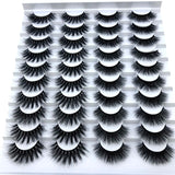 Mink eyelashes 3d mink hair eyelashes 20 pairs long makeup 3d faux nature fake lashes extension false eyelashes Wholesale (20P)