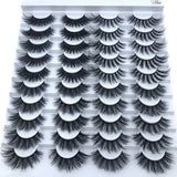 Mink eyelashes 3d mink hair eyelashes 20 pairs long makeup 3d faux nature fake lashes extension false eyelashes Wholesale (20P)