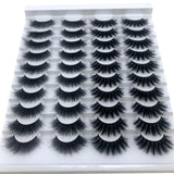 Mink eyelashes 3d mink hair eyelashes 20 pairs long makeup 3d faux nature fake lashes extension false eyelashes Wholesale (20P)
