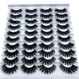 Mink eyelashes 3d mink hair eyelashes 20 pairs long makeup 3d faux nature fake lashes extension false eyelashes Wholesale (20P)