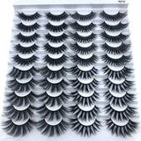 Mink eyelashes 3d mink hair eyelashes 20 pairs long makeup 3d faux nature fake lashes extension false eyelashes Wholesale (20P)
