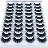 Mink eyelashes 3d mink hair eyelashes 20 pairs long makeup 3d faux nature fake lashes extension false eyelashes Wholesale (20P)