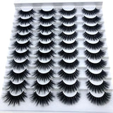 Mink eyelashes 3d mink hair eyelashes 20 pairs long makeup 3d faux nature fake lashes extension false eyelashes Wholesale (20P)