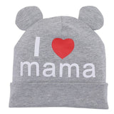 New Spring Autumn Baby Hat Cute Ear Cotton Girls Cap Scarf Infant Hats Finger love Kids Boys Knitted Cap Winter Children Hat