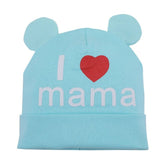New Spring Autumn Baby Hat Cute Ear Cotton Girls Cap Scarf Infant Hats Finger love Kids Boys Knitted Cap Winter Children Hat