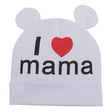New Spring Autumn Baby Hat Cute Ear Cotton Girls Cap Scarf Infant Hats Finger love Kids Boys Knitted Cap Winter Children Hat