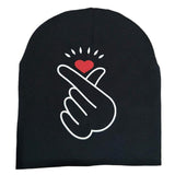 New Spring Autumn Baby Hat Cute Ear Cotton Girls Cap Scarf Infant Hats Finger love Kids Boys Knitted Cap Winter Children Hat