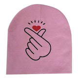 New Spring Autumn Baby Hat Cute Ear Cotton Girls Cap Scarf Infant Hats Finger love Kids Boys Knitted Cap Winter Children Hat