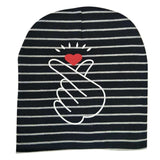 New Spring Autumn Baby Hat Cute Ear Cotton Girls Cap Scarf Infant Hats Finger love Kids Boys Knitted Cap Winter Children Hat