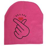 New Spring Autumn Baby Hat Cute Ear Cotton Girls Cap Scarf Infant Hats Finger love Kids Boys Knitted Cap Winter Children Hat