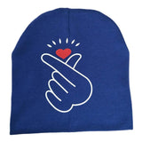 New Spring Autumn Baby Hat Cute Ear Cotton Girls Cap Scarf Infant Hats Finger love Kids Boys Knitted Cap Winter Children Hat