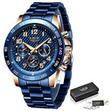 LIGE 2020 New Arrival Men Watches Top Luxury Brand Sport Watch Men Chronograph Quartz Wristwatch Date Male Relogio Masculino+Box