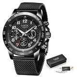 LIGE 2020 New Arrival Men Watches Top Luxury Brand Sport Watch Men Chronograph Quartz Wristwatch Date Male Relogio Masculino+Box