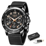 LIGE 2020 New Arrival Men Watches Top Luxury Brand Sport Watch Men Chronograph Quartz Wristwatch Date Male Relogio Masculino+Box