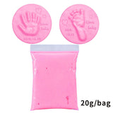 Soft Clay DIY Newborn Baby Souvenirs Hand Print Footprint Non-toxic Clay Kit Casting Parent-child Hand Ink Pad Fingerprint Toys
