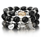 ZOSHI 3-4pcs/set Fashion Boho Bracelets & Bangles Women Stone Beaded Bracelet Set With Colorful Gem Long Wrap Bracelet for Women