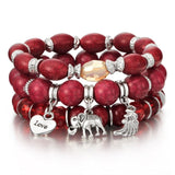 ZOSHI 3-4pcs/set Fashion Boho Bracelets & Bangles Women Stone Beaded Bracelet Set With Colorful Gem Long Wrap Bracelet for Women