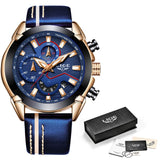 Clearance Sale LIGE Fashion Watch For Man Top Brand Quartz Mens Watches Militray Waterproof Date Clock Sport Chronograph+Box