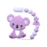 Joepada Baby Teething Necklace lovely Koala Owl Horse Cookies Baby Teether Molar Toy Gift Raccoon Food Grade Silicone Beads