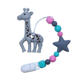 Joepada Baby Teething Necklace lovely Koala Owl Horse Cookies Baby Teether Molar Toy Gift Raccoon Food Grade Silicone Beads