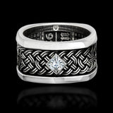 Huitan Party Men Rings Creative Watch Shaped Two Tone Design Rings For Men Wedding Ring With Size 6-14 Male Jewelry Wholesale