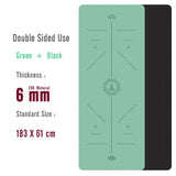 Double Sided Yoga Mat 183X60 CM Position Line Pilates Mats Gym Non Slip Fitness Mat For Beginner Environmental Gymnastics Mats