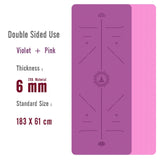 Double Sided Yoga Mat 183X60 CM Position Line Pilates Mats Gym Non Slip Fitness Mat For Beginner Environmental Gymnastics Mats