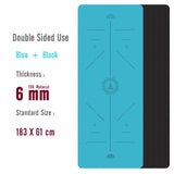 Double Sided Yoga Mat 183X60 CM Position Line Pilates Mats Gym Non Slip Fitness Mat For Beginner Environmental Gymnastics Mats