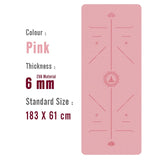 Double Sided Yoga Mat 183X60 CM Position Line Pilates Mats Gym Non Slip Fitness Mat For Beginner Environmental Gymnastics Mats