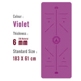 Double Sided Yoga Mat 183X60 CM Position Line Pilates Mats Gym Non Slip Fitness Mat For Beginner Environmental Gymnastics Mats