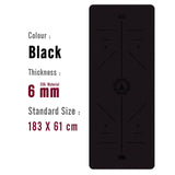Double Sided Yoga Mat 183X60 CM Position Line Pilates Mats Gym Non Slip Fitness Mat For Beginner Environmental Gymnastics Mats