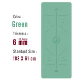 Double Sided Yoga Mat 183X60 CM Position Line Pilates Mats Gym Non Slip Fitness Mat For Beginner Environmental Gymnastics Mats