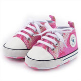 Baby Canvas Classic Sports Sneakers Newborn Baby Boys Girls Print Star First Walkers Shoes Infant Toddler Anti-slip Baby Shoes