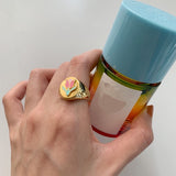 AOMU 2020 Hot Spring Summer Korea New Design Small Daisy Metal Rings For Women Girls Party Jewelry Party Gifts