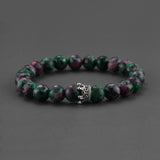 2pcs Charm paired Bracelet for Men gold Crown Women's Bracelets Natural Stone Beads Wristband Boho Couple Bracelet Gifts Friends