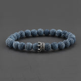 2pcs Charm paired Bracelet for Men gold Crown Women's Bracelets Natural Stone Beads Wristband Boho Couple Bracelet Gifts Friends