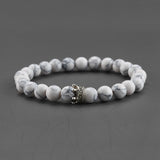 2pcs Charm paired Bracelet for Men gold Crown Women's Bracelets Natural Stone Beads Wristband Boho Couple Bracelet Gifts Friends