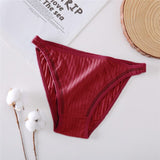 Fashion Summer Women Sexy Briefs Underwear Hollow Breathable Female Underpants Solid Color Intimate Lingerie Woman Panties M-XL
