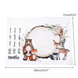 Baby Blanket Soft Flannel Photography Monthly Photo Newborn Children Wings Plant Cartoon Angel Milestone Sleeping Bath Crawling